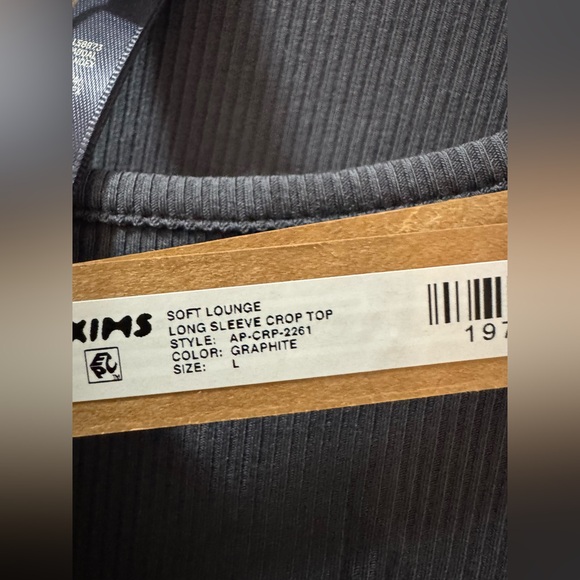 Skims Soft Lounge Long Sleeve  Crop Top Size L - Picture 5 of 6